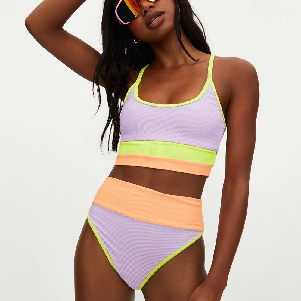 BEACH RIOT EMMY BIKINI BOTTOM SUNDAZED COLORBLOCK - Picture 3 of 4